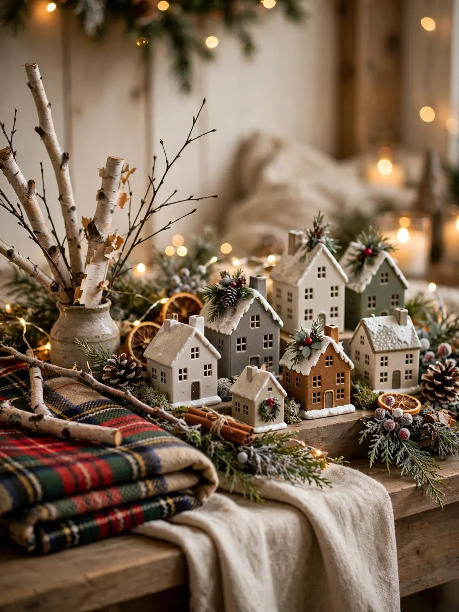 Birch Twig Tartan Accents idea for Christmas House Ornaments