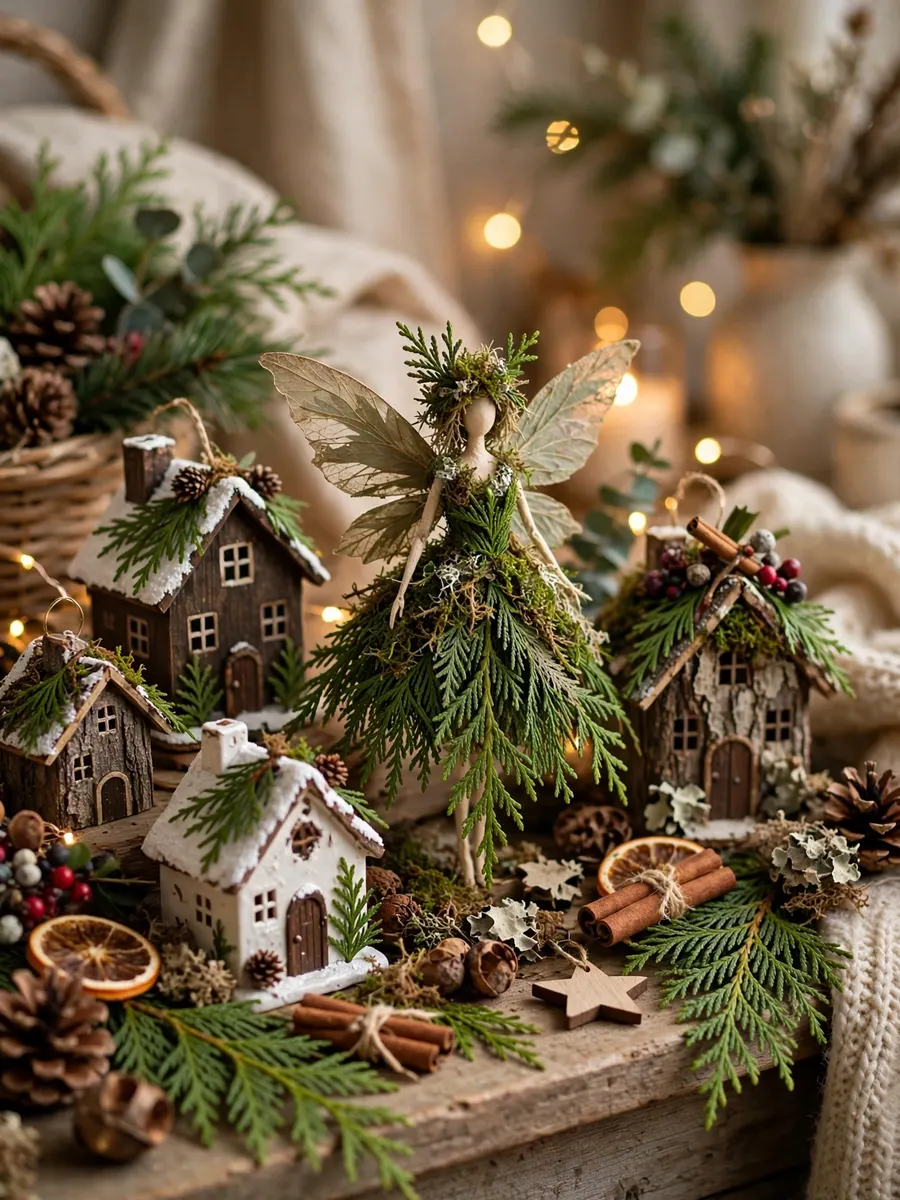 Fresh Cedar Fairy Decor idea for Christmas House Ornaments