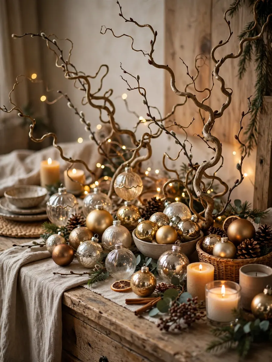 Twisted Willow Bough Accents idea for Christmas House Ornaments