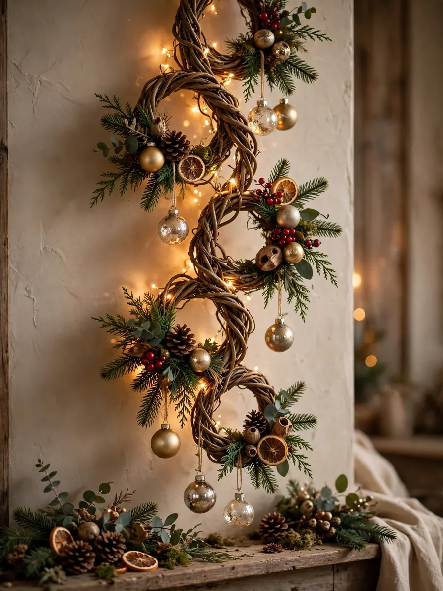 Twisted Willow Needle Vignettes idea for Christmas Tree Ornament Garland