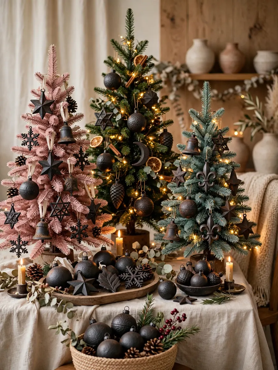 Cast Iron Baubles Concepts idea for Color Christmas Trees