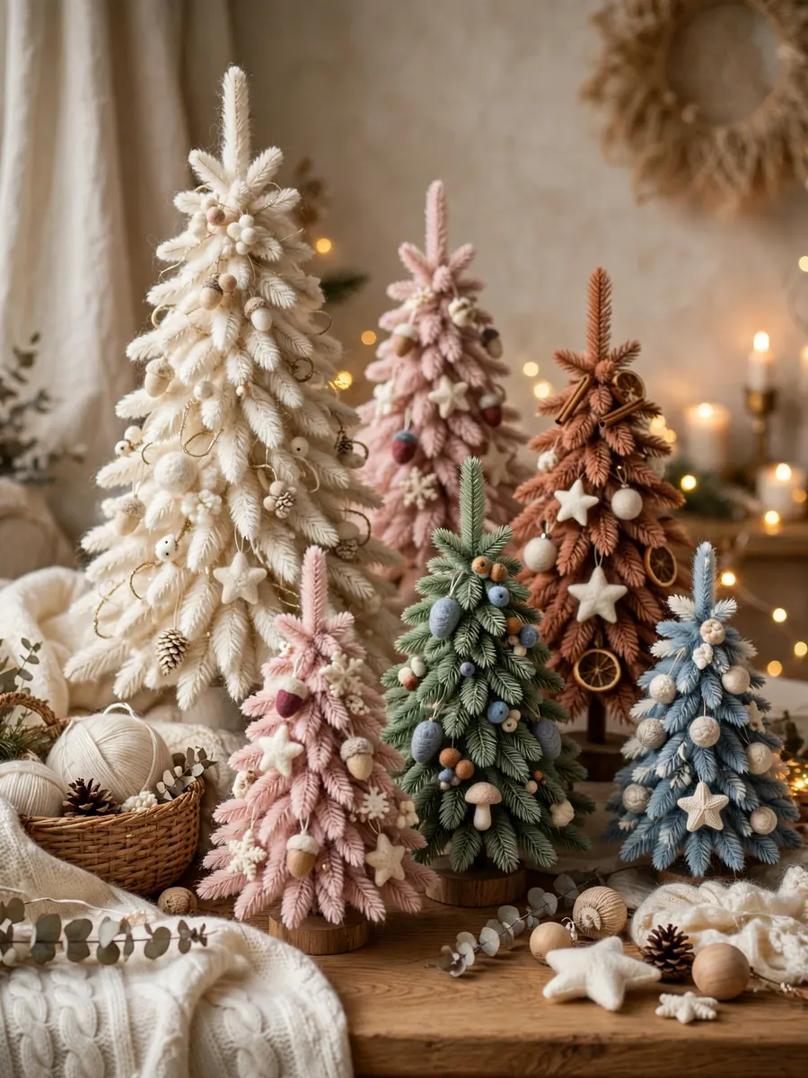 Ivory Cashmere Needle Features idea for Color Christmas Trees
