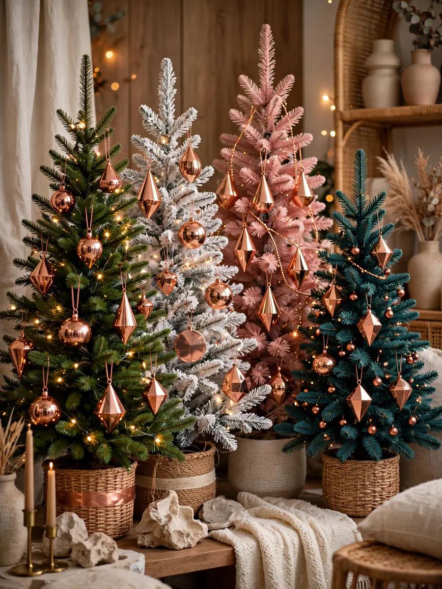 Polished Copper Pendants Touches idea for Color Christmas Trees