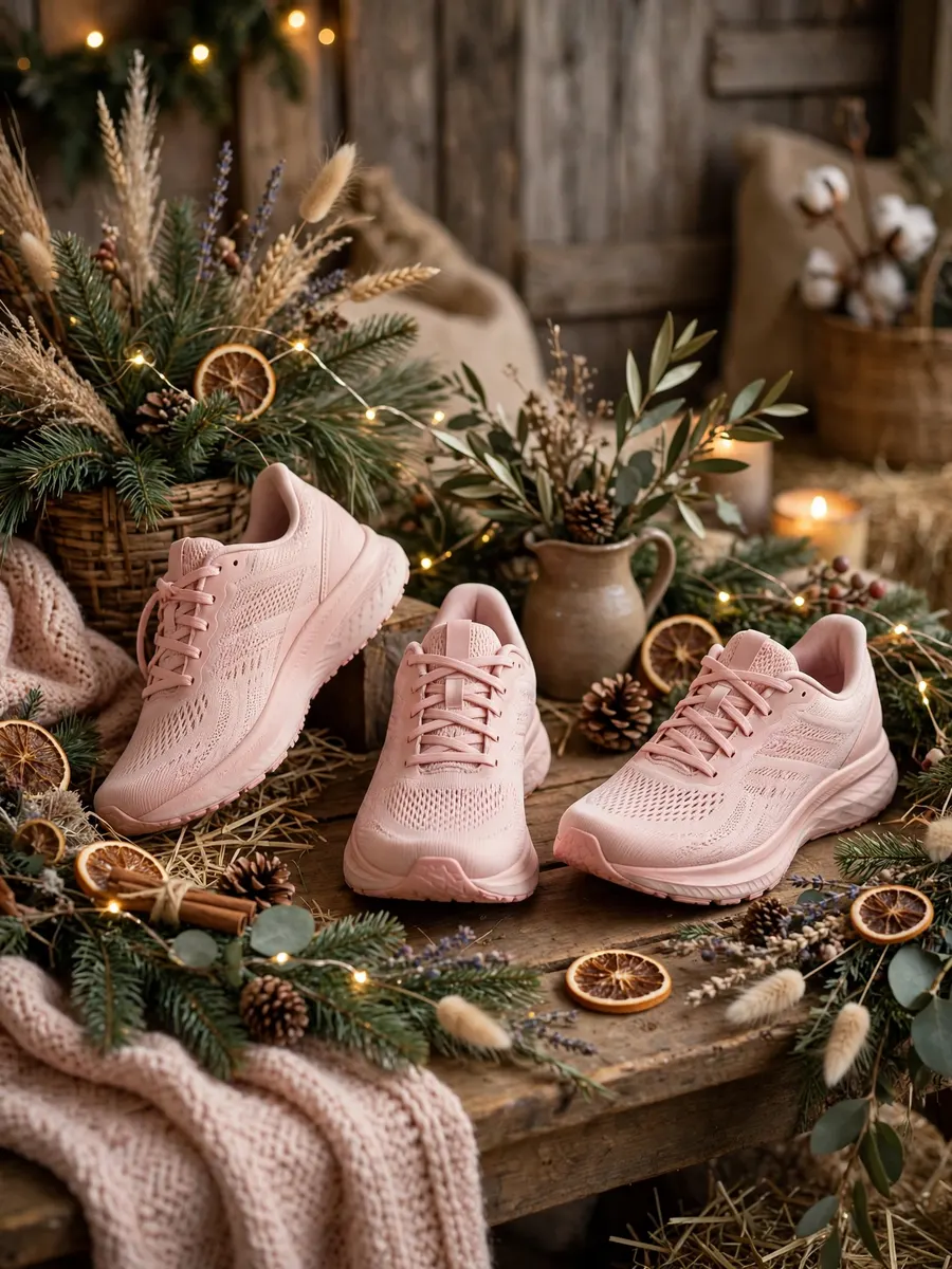 Blush Pink Runners Concepts idea for Farm Christmas Decorations