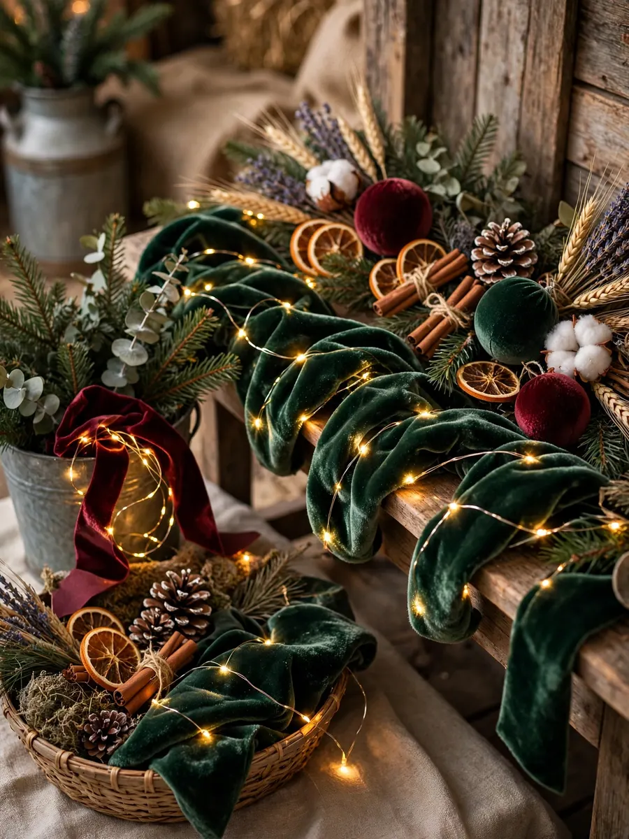 Plush Velvet Filaments Highlights idea for Farm Christmas Decorations