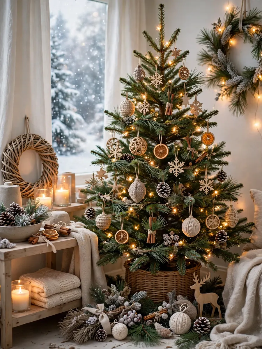 Nordic Pine Needle Concepts idea for Winter Wonderland Christmas Tree Decorations